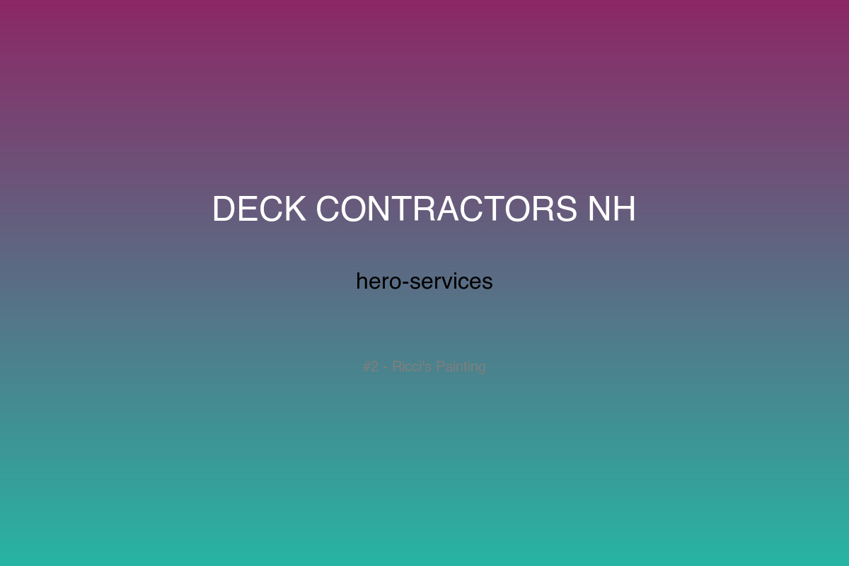 Professional deck construction project